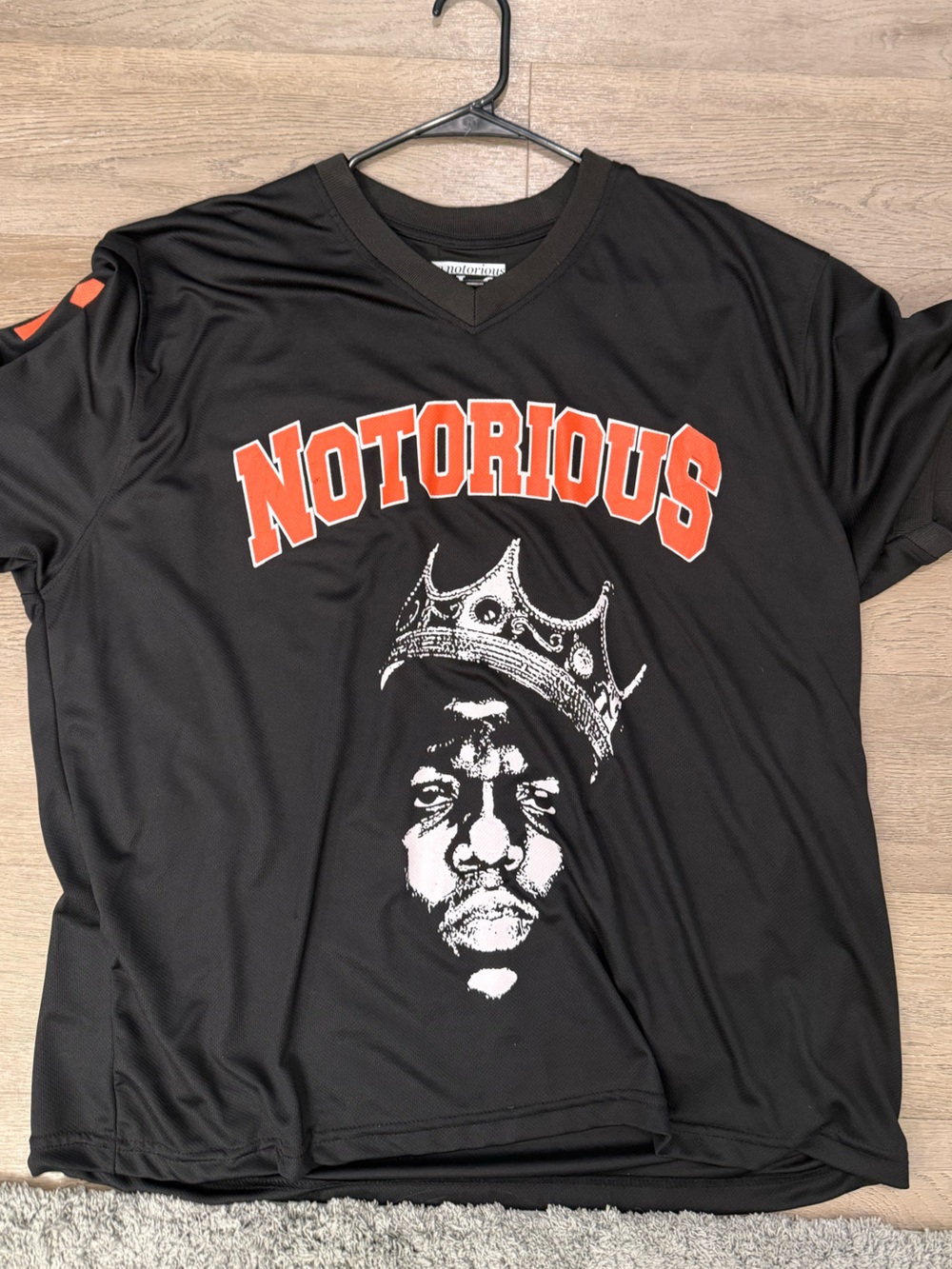 Black "Notorious BIG” oversizedGraphic Brooklyn  Jersey